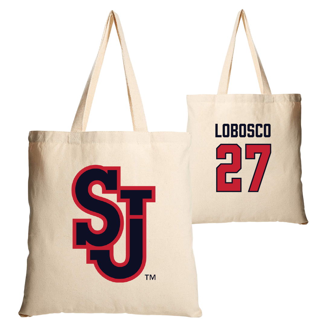 St. John's University (New York) Softball Tan Canvas Tote Bag - #27 Bianca Lobosco