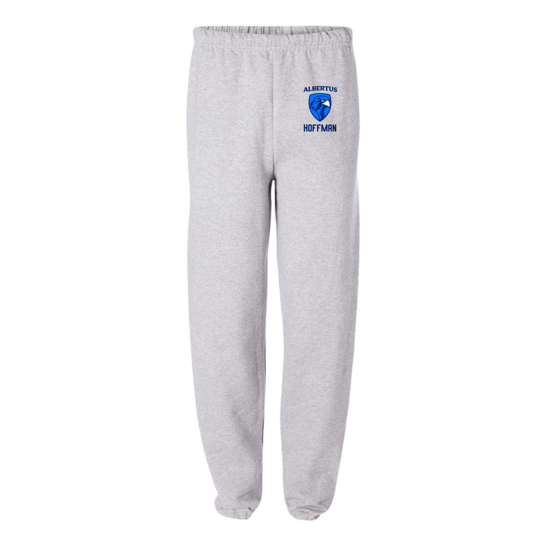 Albertus Magnus College Ice Hockey (W) Light Gray Sweatpants - #30 Sarah Hoffman