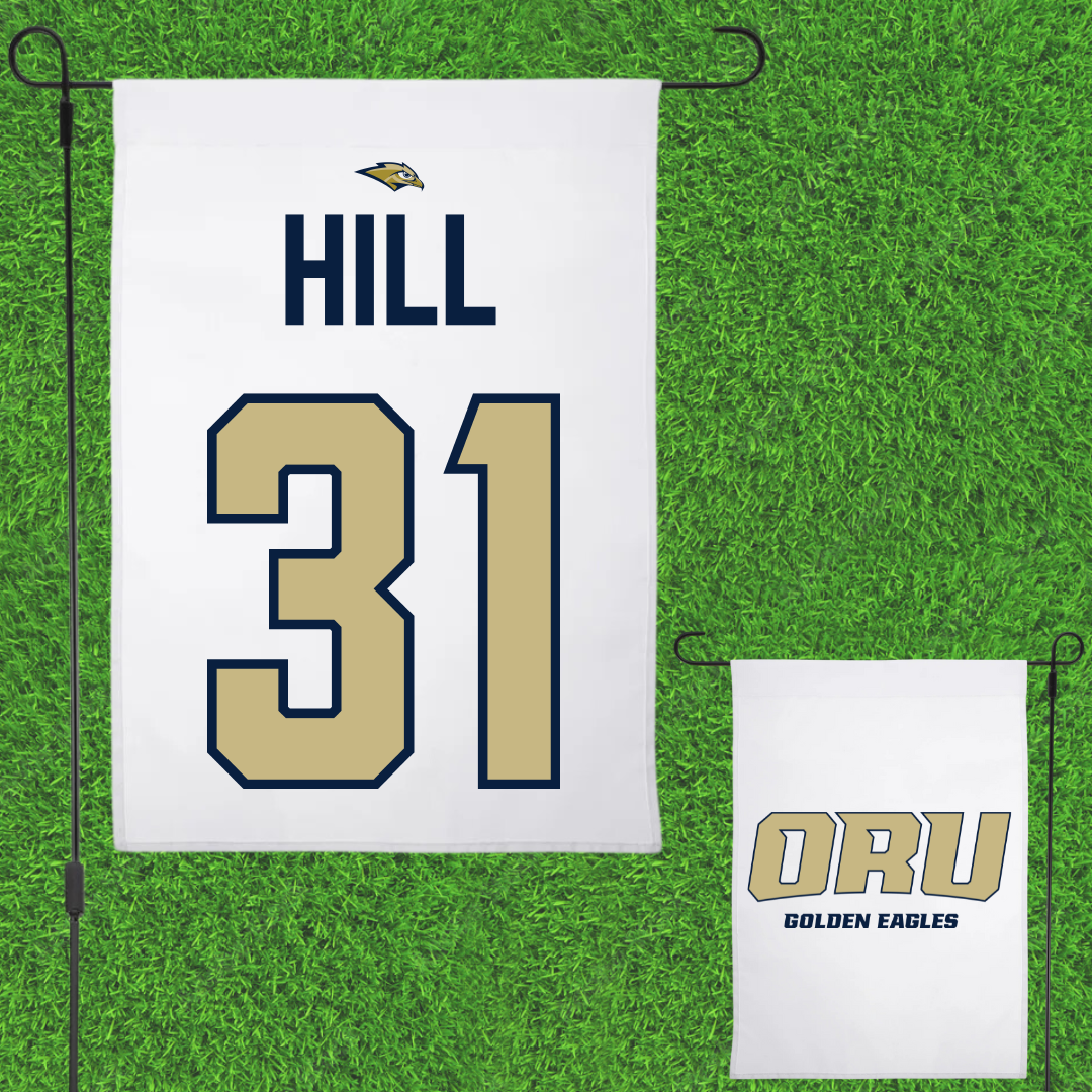 Oral Roberts University Baseball White Garden Flag - #31 Jack Hill