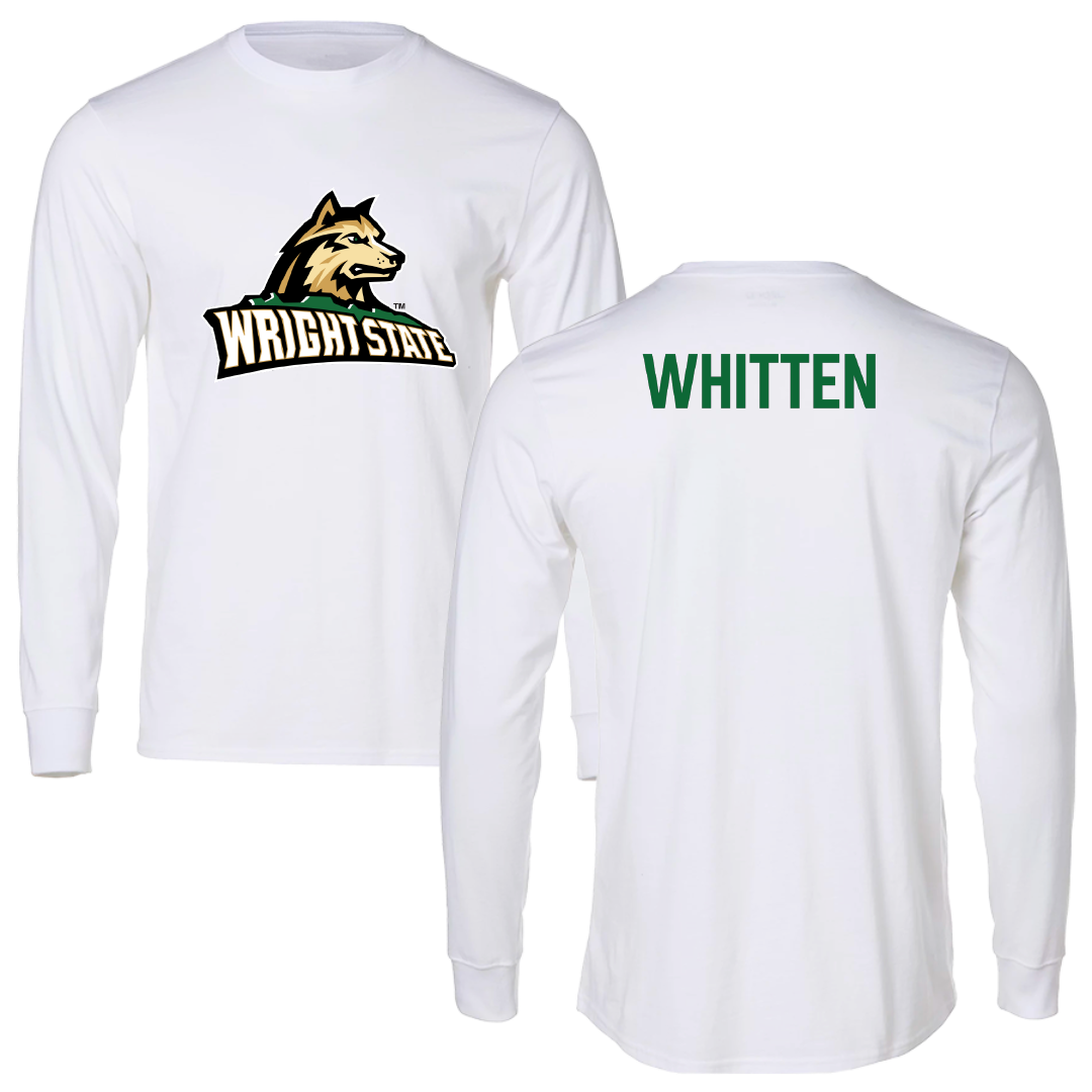 Wright State University TF and XC White Performance Long Sleeve - Samuel Whitten