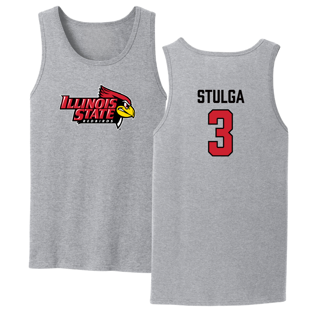 Illinois State University Baseball Sport Gray Tank Top - #3 Luke Stulga