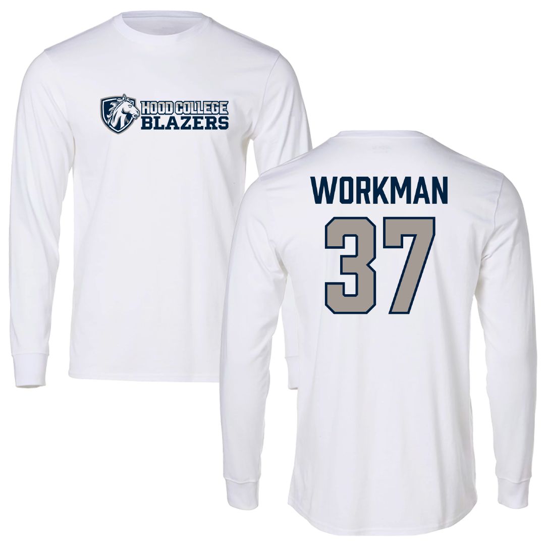 Hood College Lacrosse (M) White Long Sleeve - #37 Preston Workman