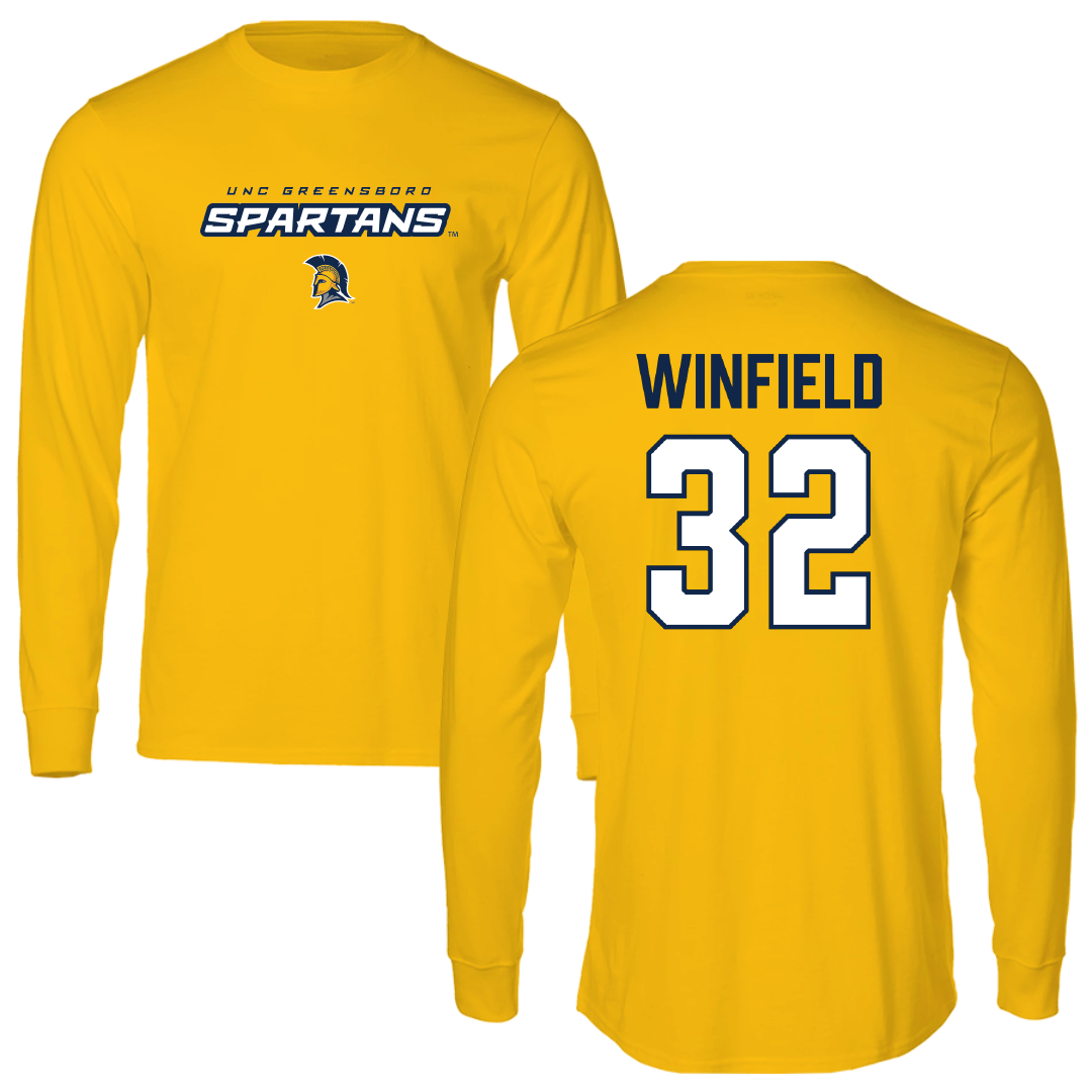 UNC Greensboro Baseball Gold Long Sleeve - #32 Nolan Winfield