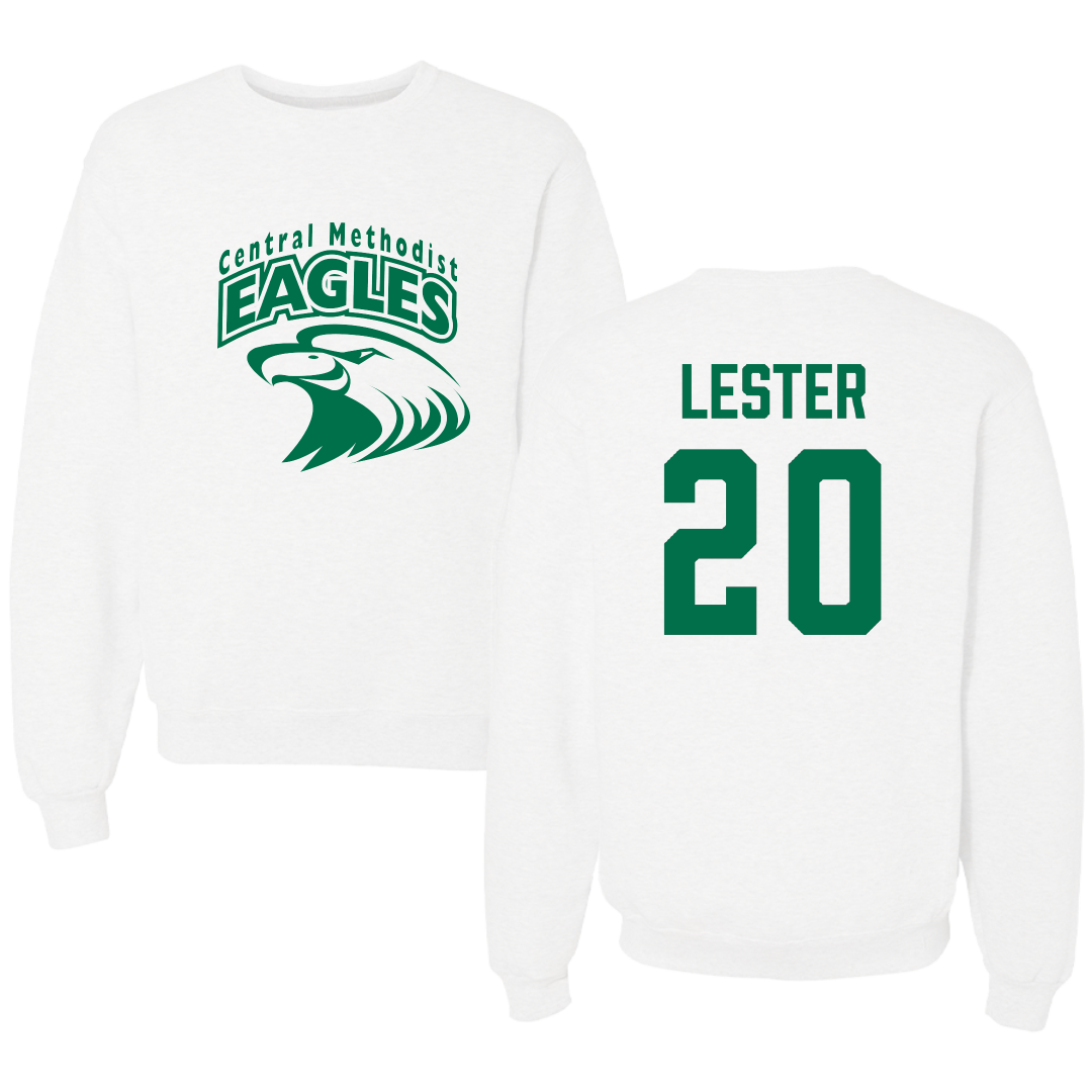 Central Methodist University Baseball White Crewneck - #20 Brayden Lester