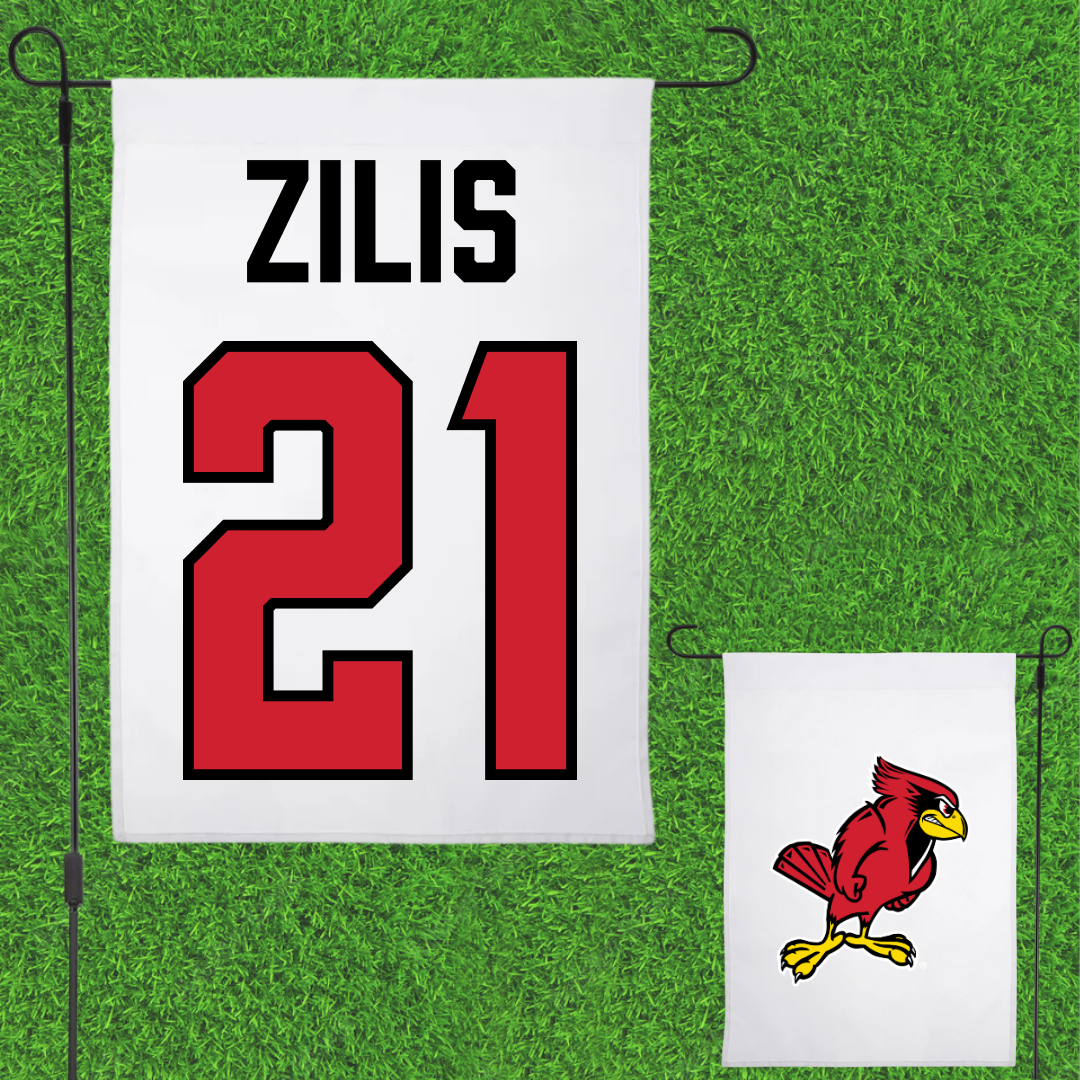 Illinois State University Baseball White Garden Flag - #21 Brayden Zilis