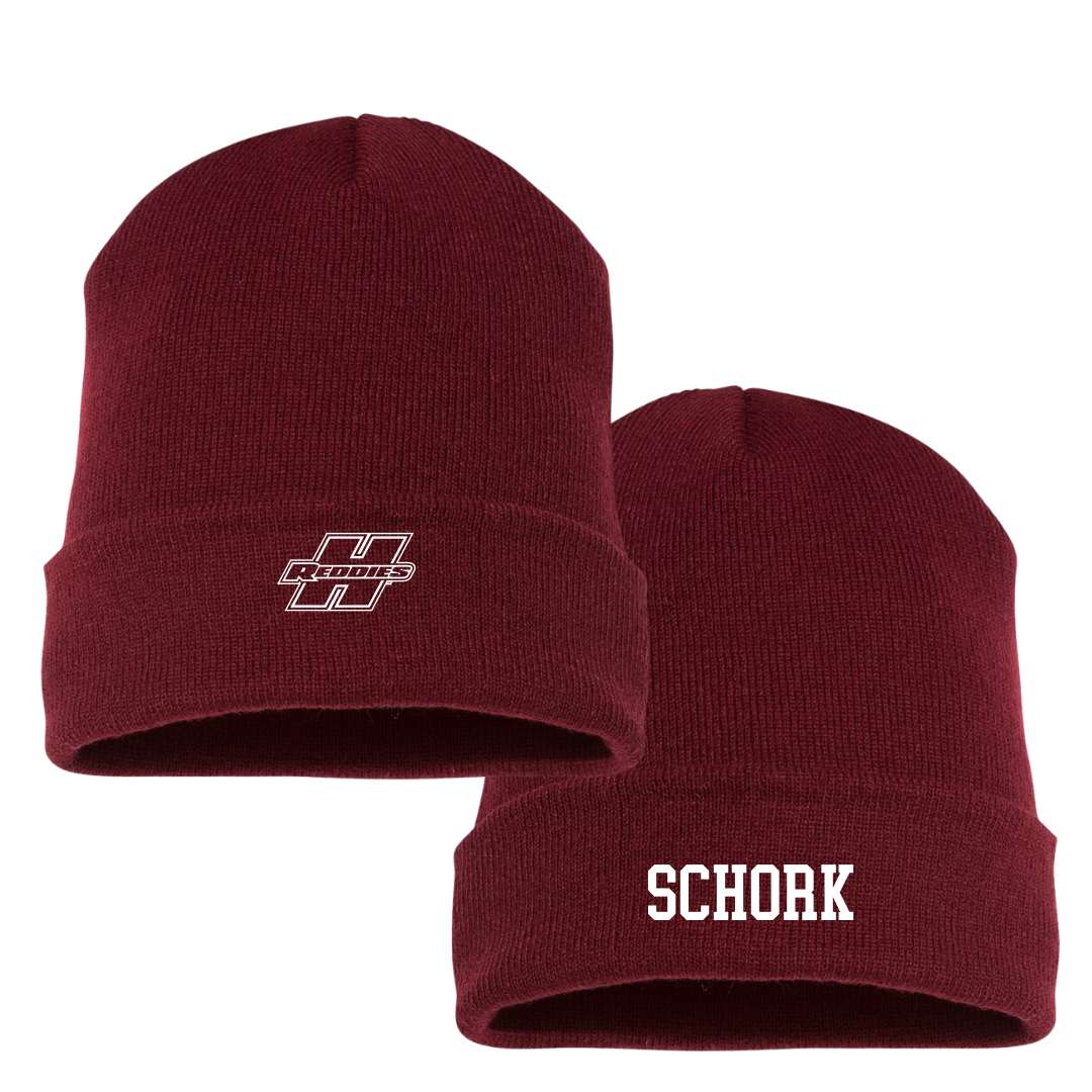 Henderson State University Baseball Maroon Beanie - #29 Jeremy Schork