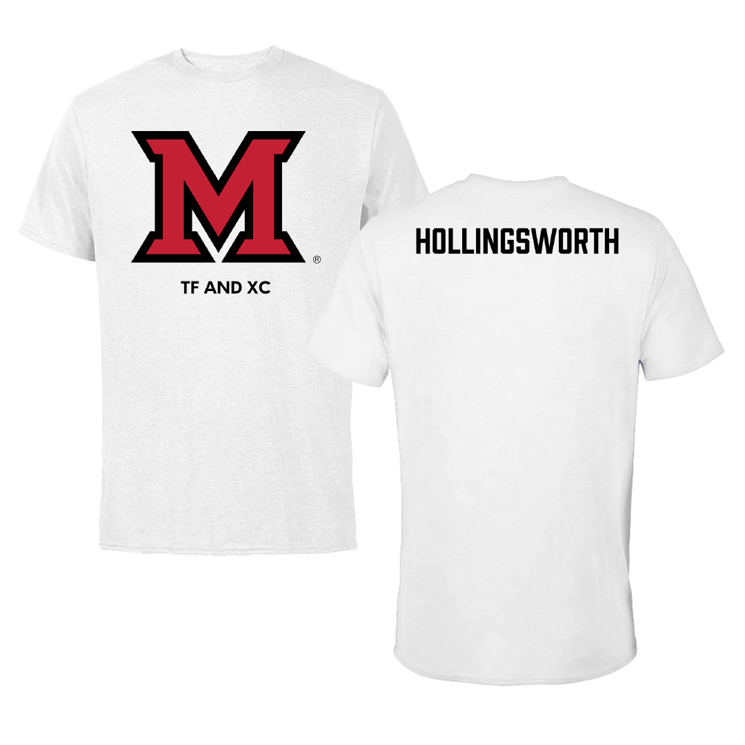 Miami University (Ohio) TF and XC White Tee - Nate Hollingsworth