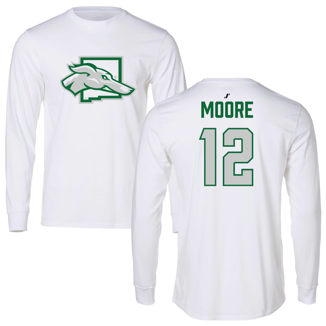 Eastern New Mexico University Soccer (W) White Performance Long Sleeve - #12 Sofia Moore