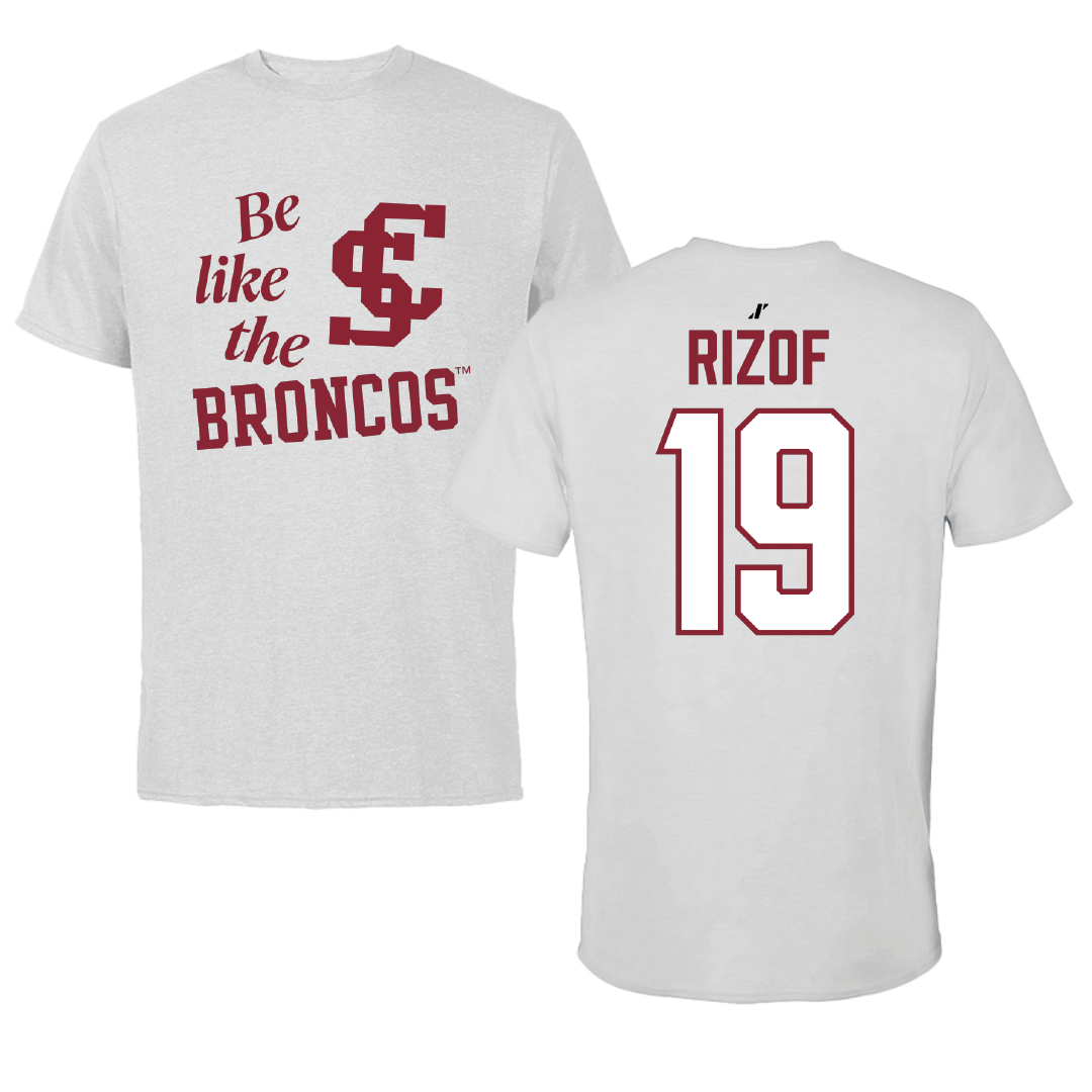 Santa Clara University Water Polo Light Gray Be Like Us Tee - #19 Chloe Rizof