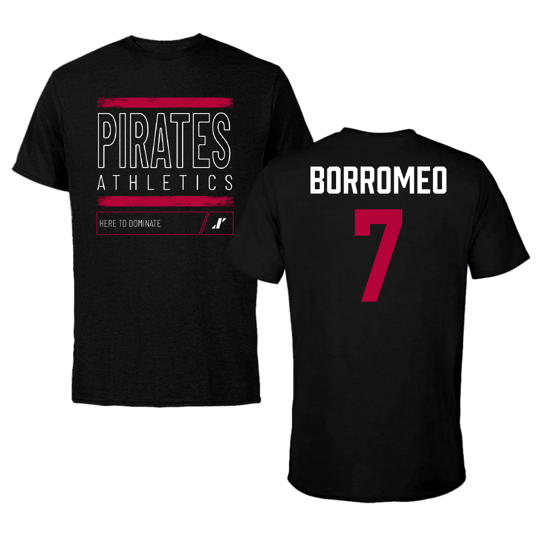 Whitworth University Soccer Black Dominate Tee - #7 Ralph Borromeo
