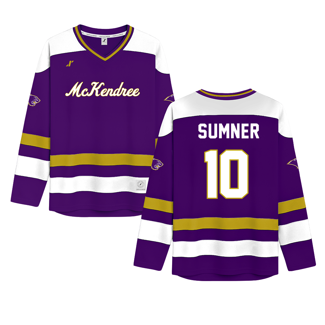 McKendree University Purple Hockey Jersey - #10 Jack Sumner