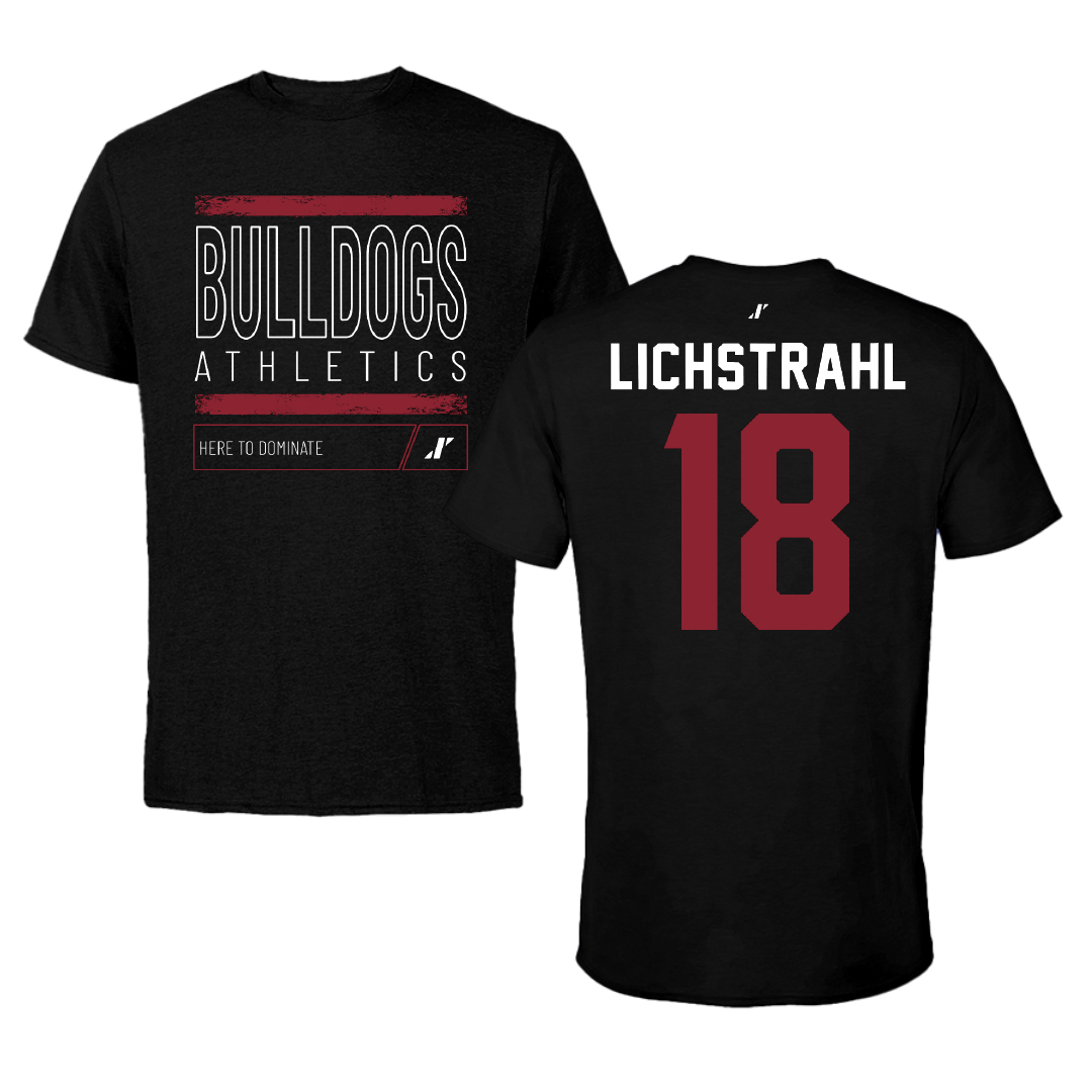 Dean College Baseball Black Dominate Tee - #18 Spencer Lichstrahl