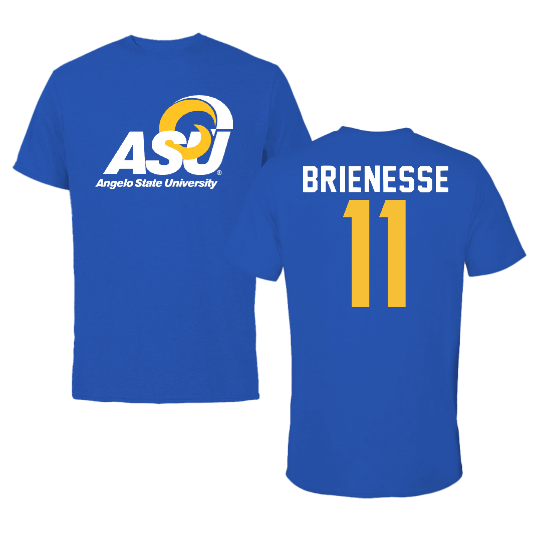 Angelo State University Softball Blue Tee - #11 Paris Brienesse