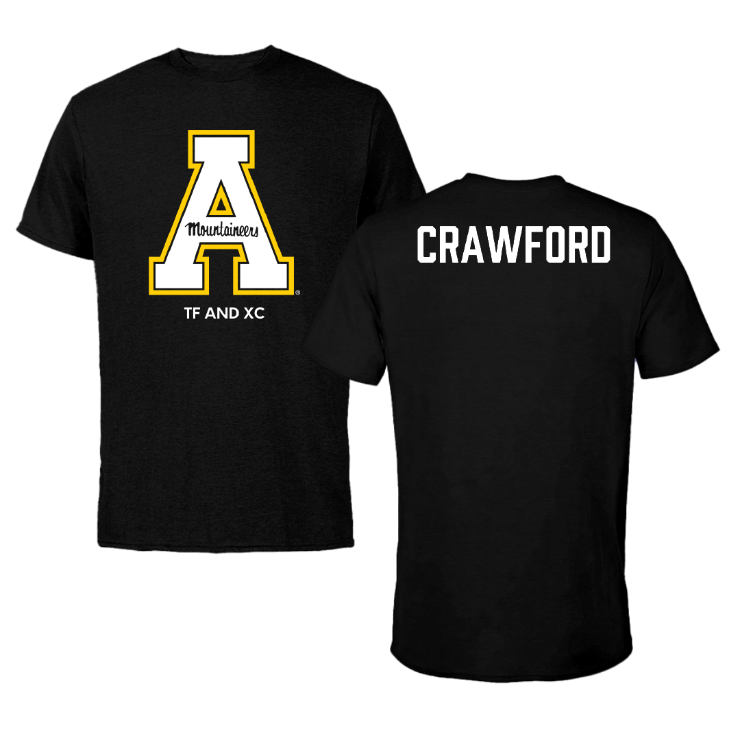 Appalachian State University TF and XC Black Tee - Deuce Crawford