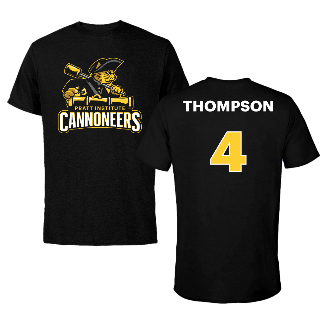 Pratt Institute Basketball (M) Black Tee - #4 Amare Thompson