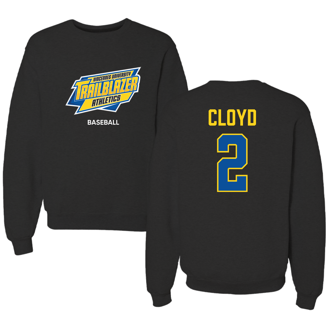 Vincennes University Baseball Black Crewneck - #2 Brady Cloyd