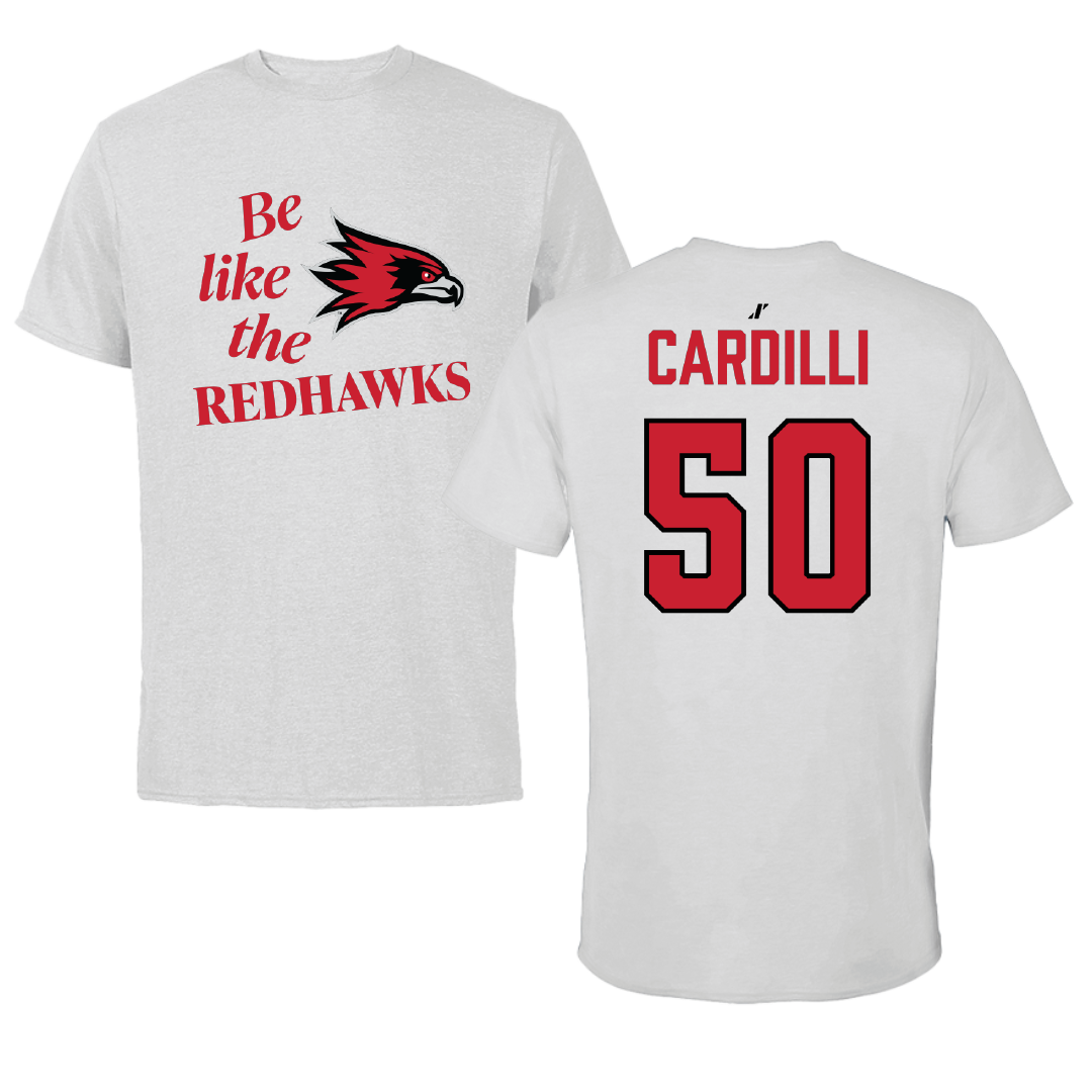Southeast Missouri State University Football Light Gray Be Like Us Tee - #50 Mike Cardilli