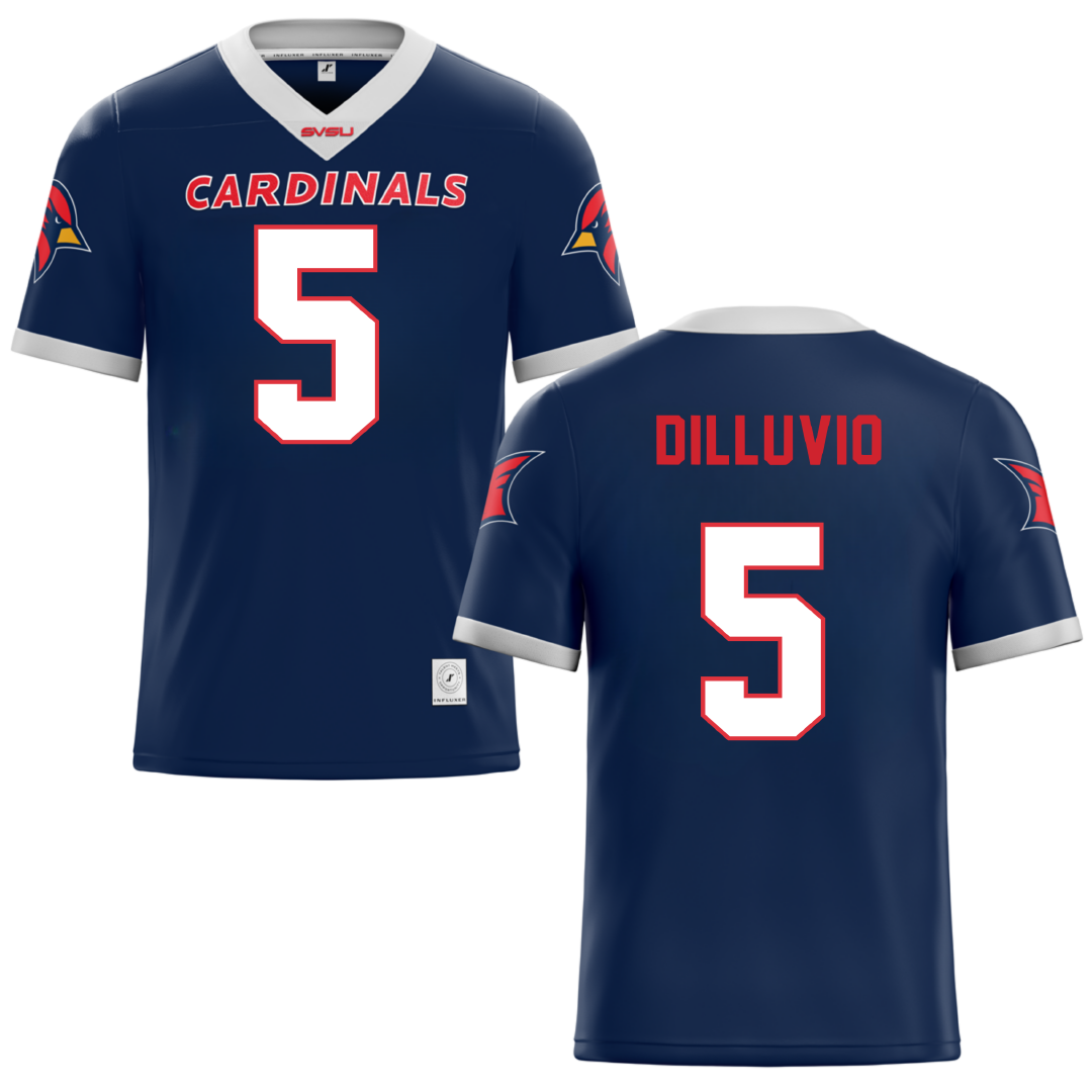 Saginaw Valley State University Navy Lacrosse Jersey - #5 Paige Dilluvio