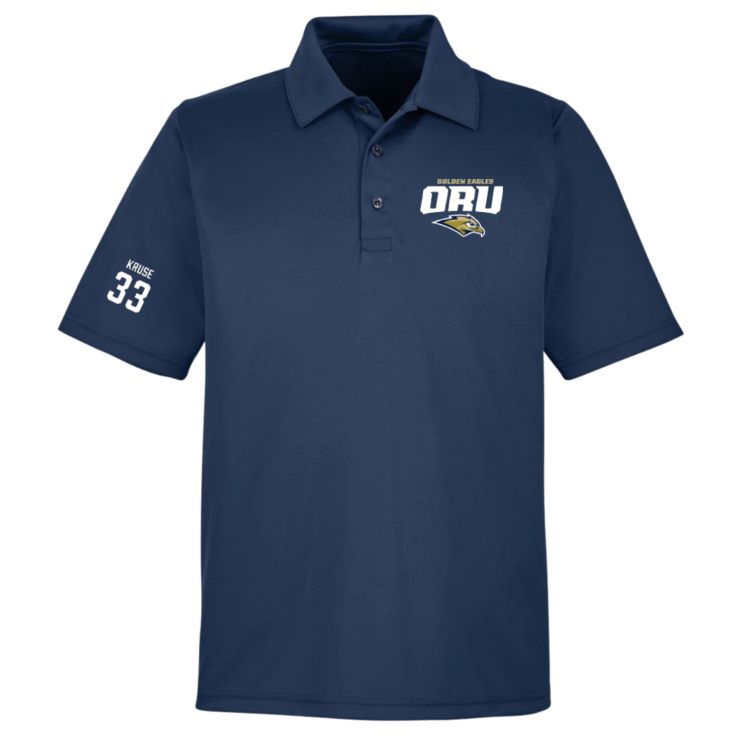 Oral Roberts University Basketball (M) Navy Polo - #33 Seth Kruse