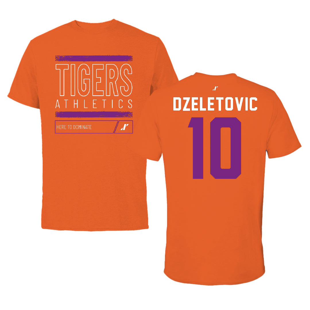 Edward Waters University Soccer Orange Dominate Performance Tee - #10 Nadja Dzeletovic
