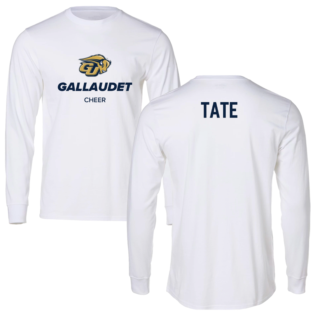 Gallaudet University Cheer White Long Sleeve - Ciarra Tate