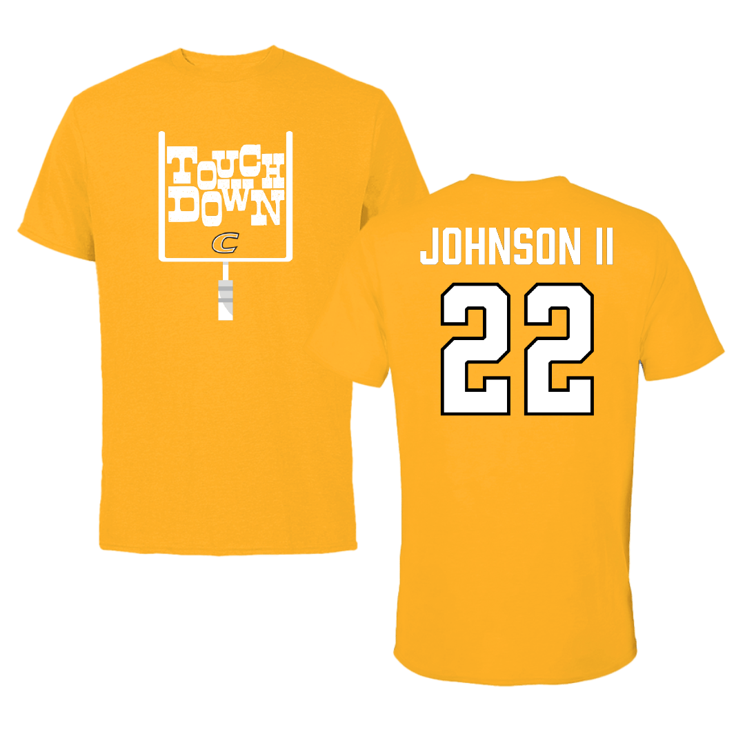 Centre College Football Gold Touchdown Tee - #22 Deuce Johnson II