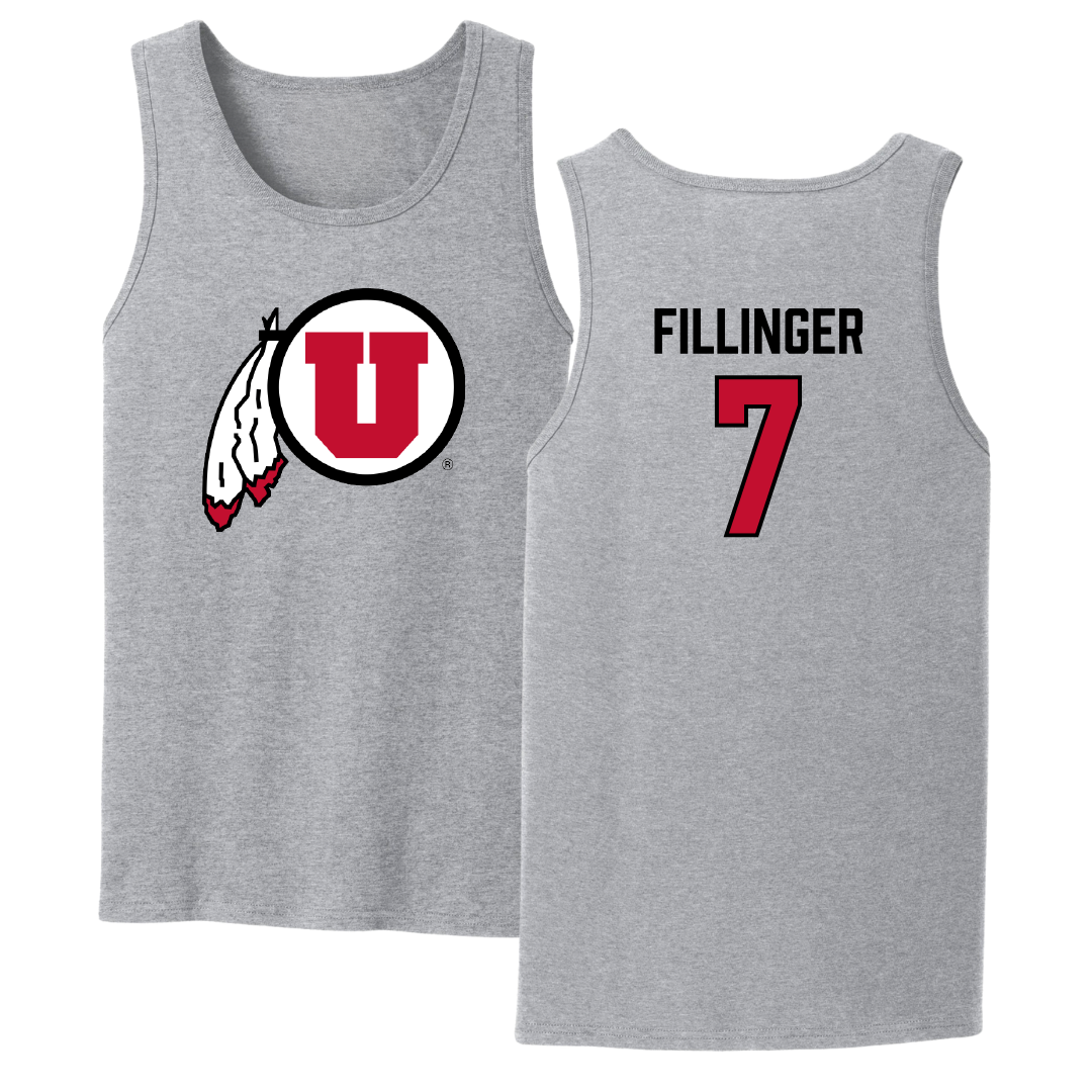 University of Utah Football Sport Gray Tank Top - #7 Van Fillinger