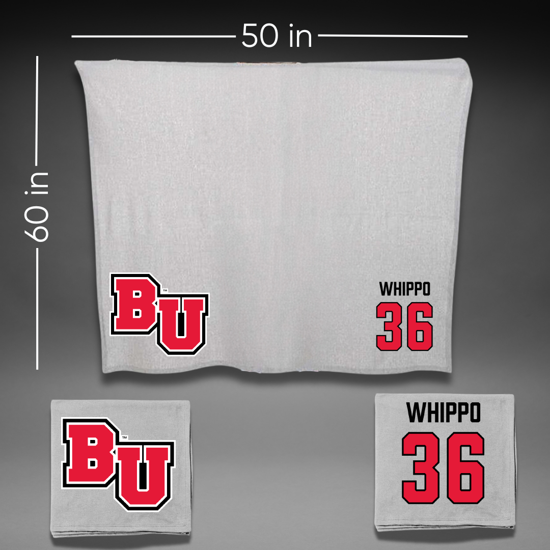 Biola University Baseball Gray Blanket - #36 Nicholas Whippo