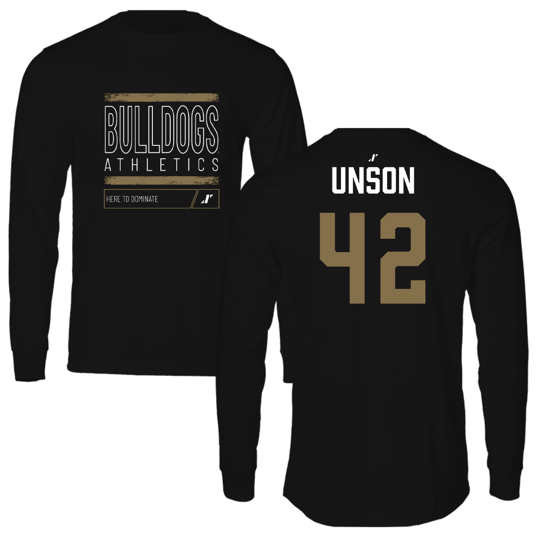 Bryant University Bowling (W) Black Dominate Performance Long Sleeve - #42 Abby Unson