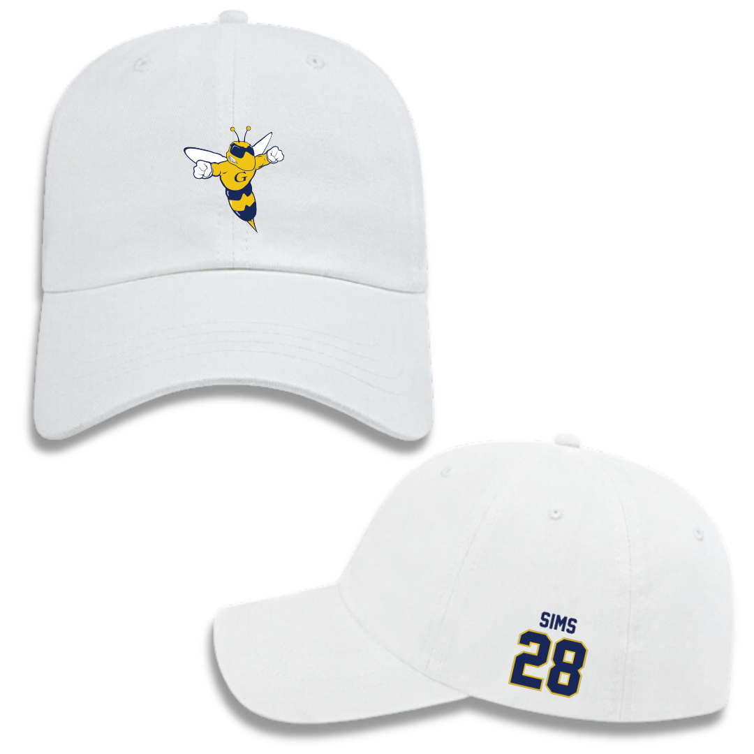 Graceland University Baseball White Hat - #28 Ashtyn Sims