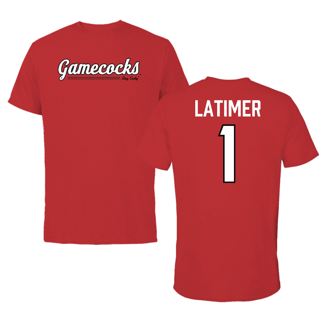 Jacksonville State University Football Red General Performance Tee - #1 Geimere Latimer