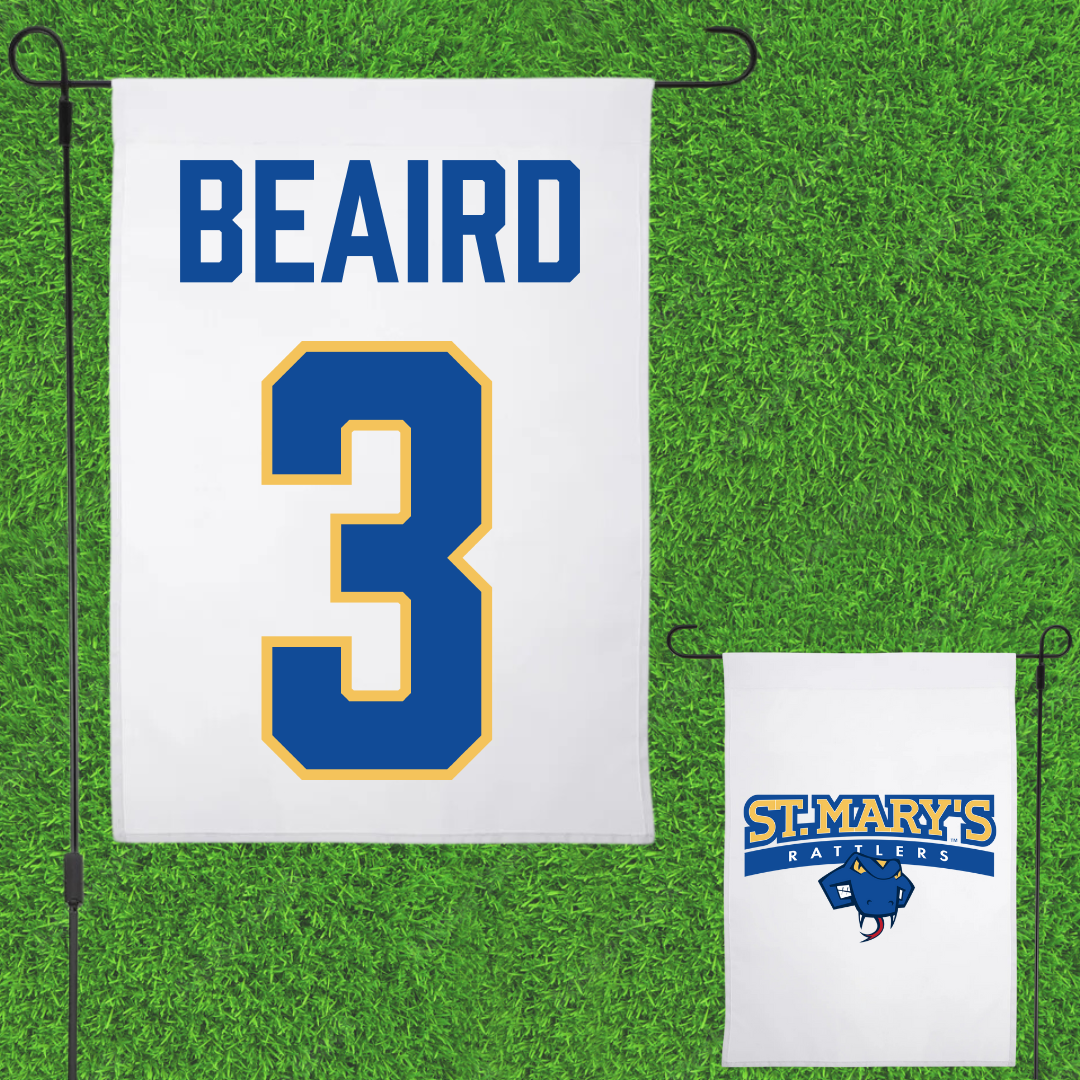 St. Mary's University (Texas) Baseball White Garden Flag - #3 Ashton Beaird