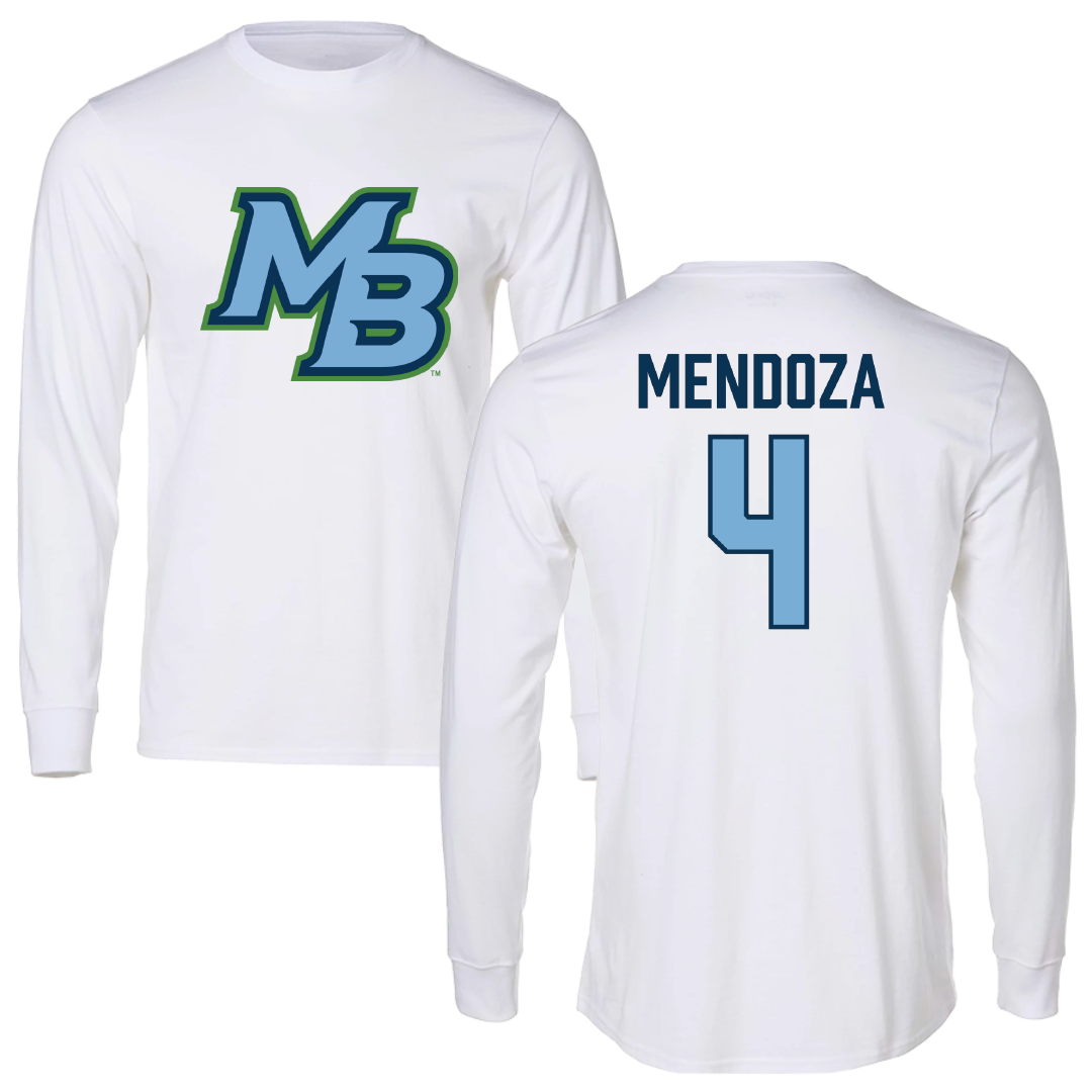 Cal State Monterey Bay Softball White Performance Long Sleeve - #4 Emma Mendoza