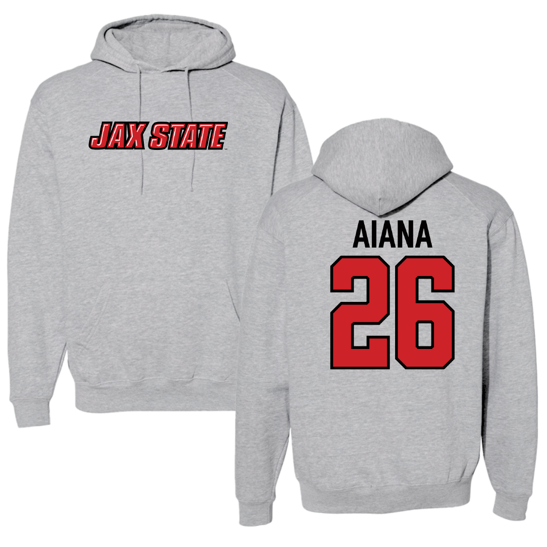 Jacksonville State University Volleyball Sport Gray Hoodie - #26 Hana Aiana