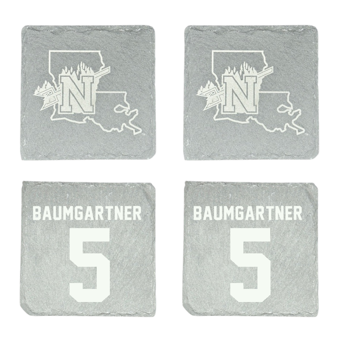 Northwestern State University Soccer Stone Coaster (4 Pack)  - #5 Paige Baumgartner