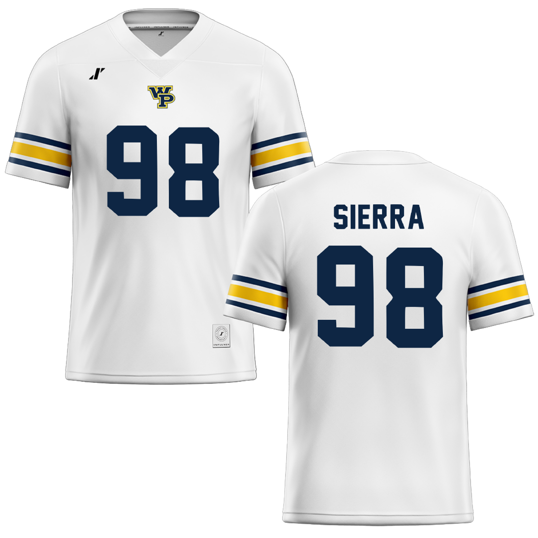 William Penn University White Football Jersey - #98 Juan Sierra