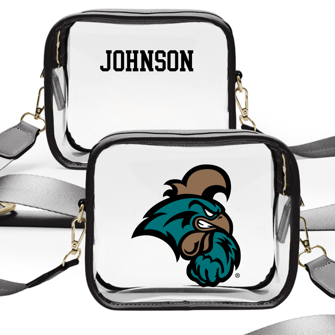 Coastal Carolina University TF and XC Black Clear Stadium Bag - Robert Johnson