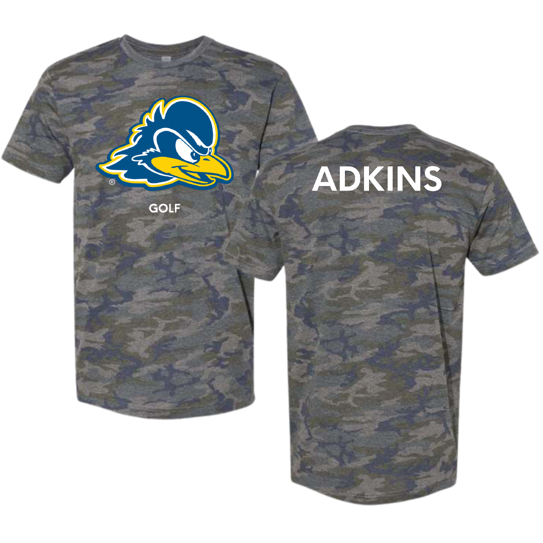 University of Delaware Golf (M) Vintage Camo Tee - Daniel Adkins