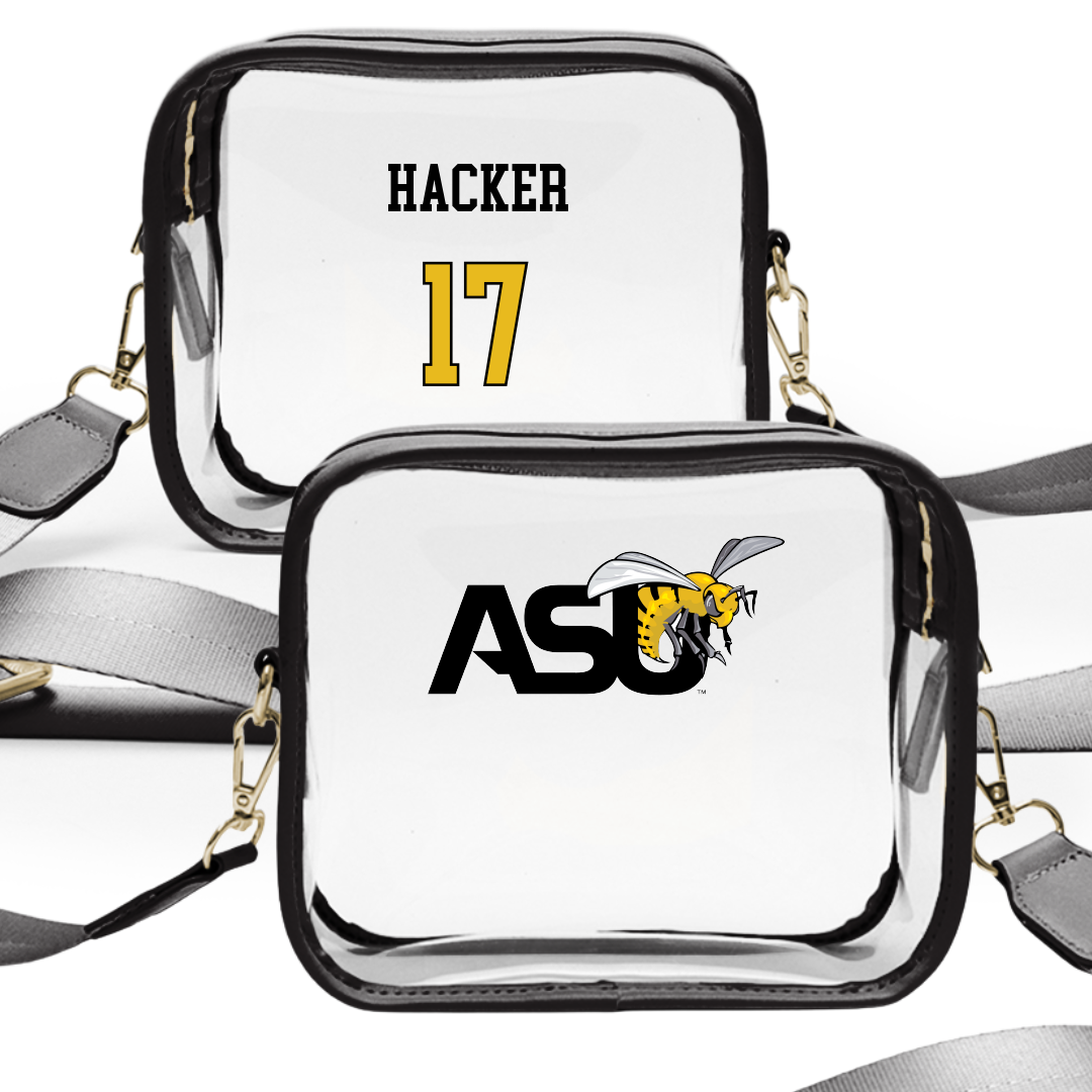 Alabama State University Soccer (W) Black Clear Stadium Bag - #17 McKinley Hacker