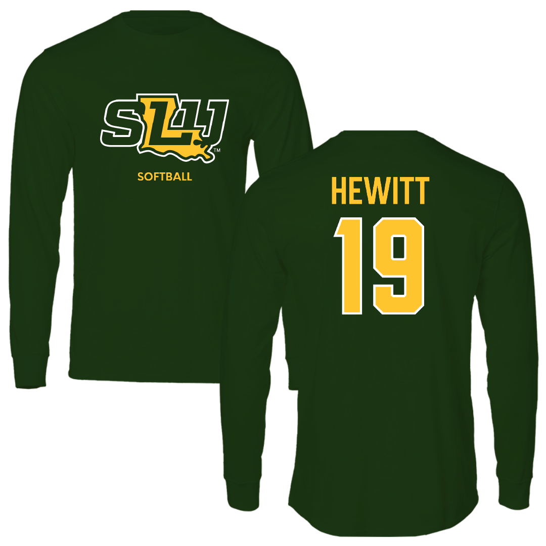 Southeastern Louisiana University Softball Forest Green Performance Long Sleeve - #19 Sadie Hewitt