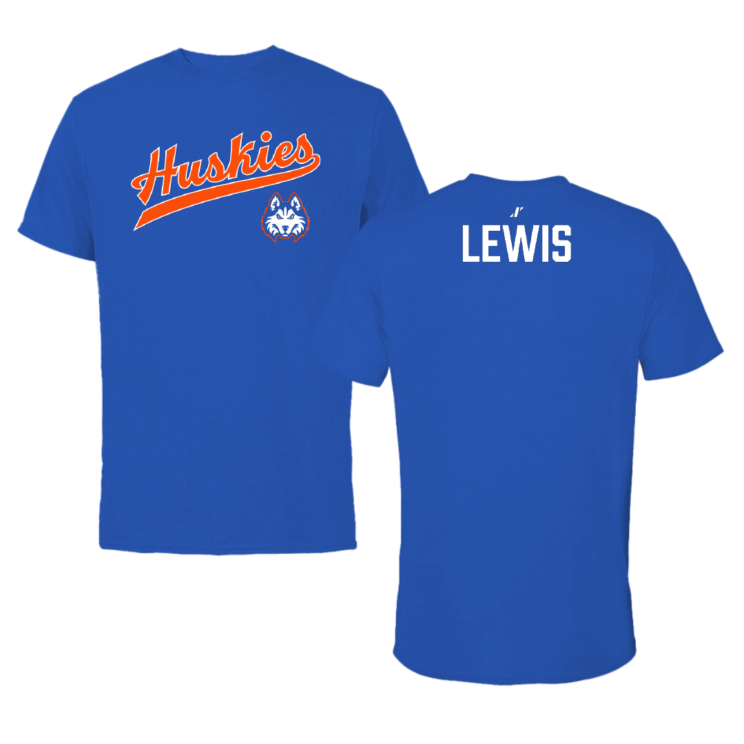 Houston Christian University Football Blue General Performance Tee - Darius Lewis