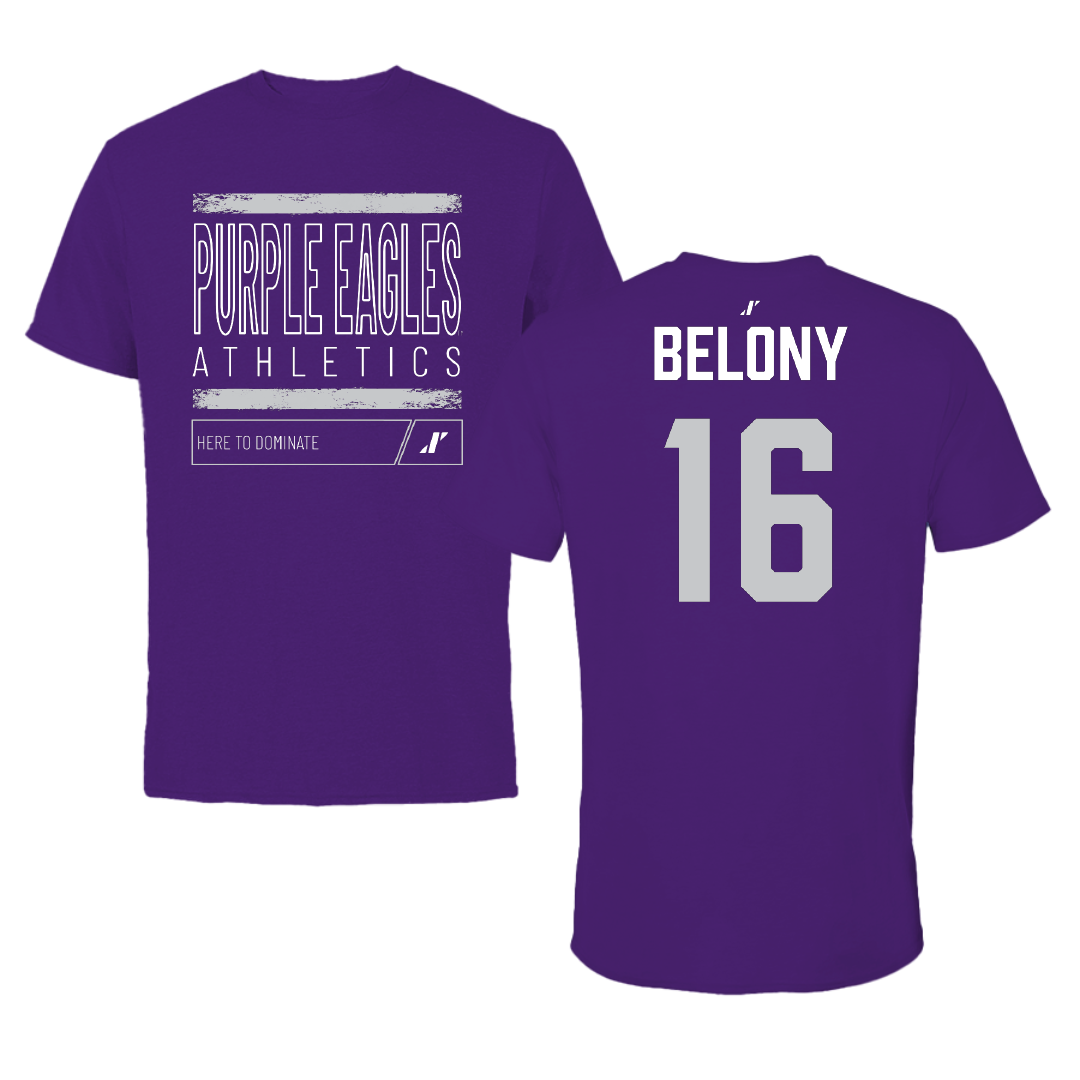 Niagara University Volleyball Purple Dominate Performance Tee - #16 Gabrielle Belony