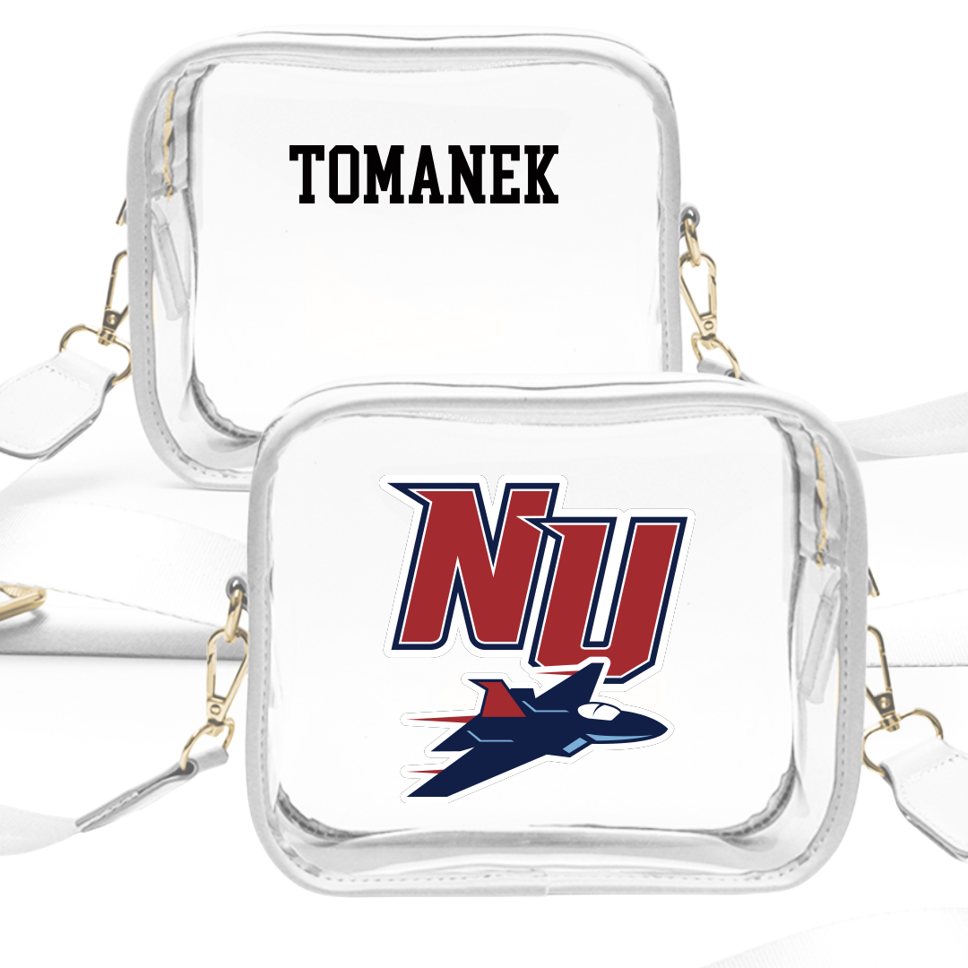 Newman University Wrestling (M) White Clear Stadium Bag - Erik Tomanek