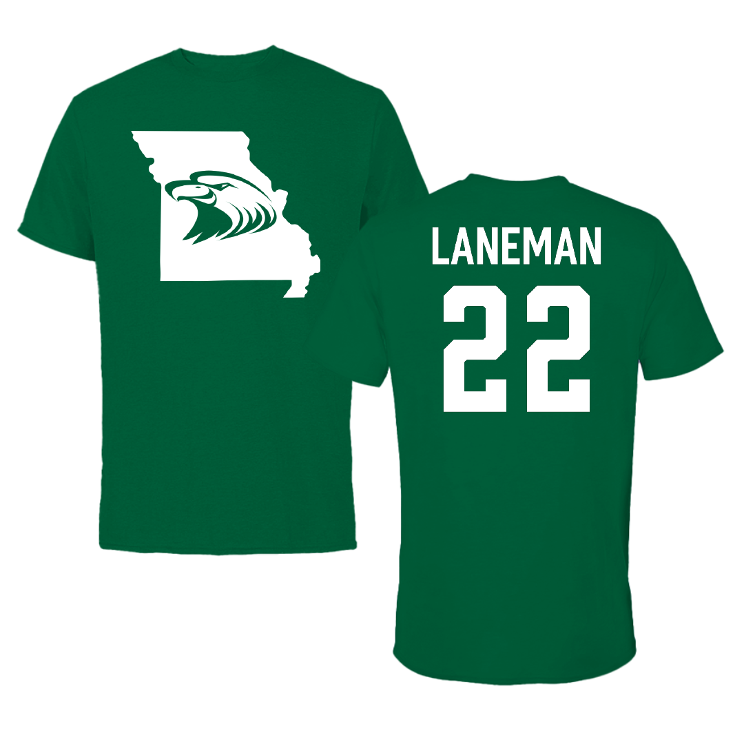 Central Methodist University Soccer Green State Tee - #22 Cameron Laneman