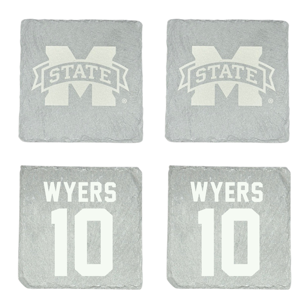 Mississippi State University Baseball Stone Coaster (4 Pack)  - #10 Drew Wyers