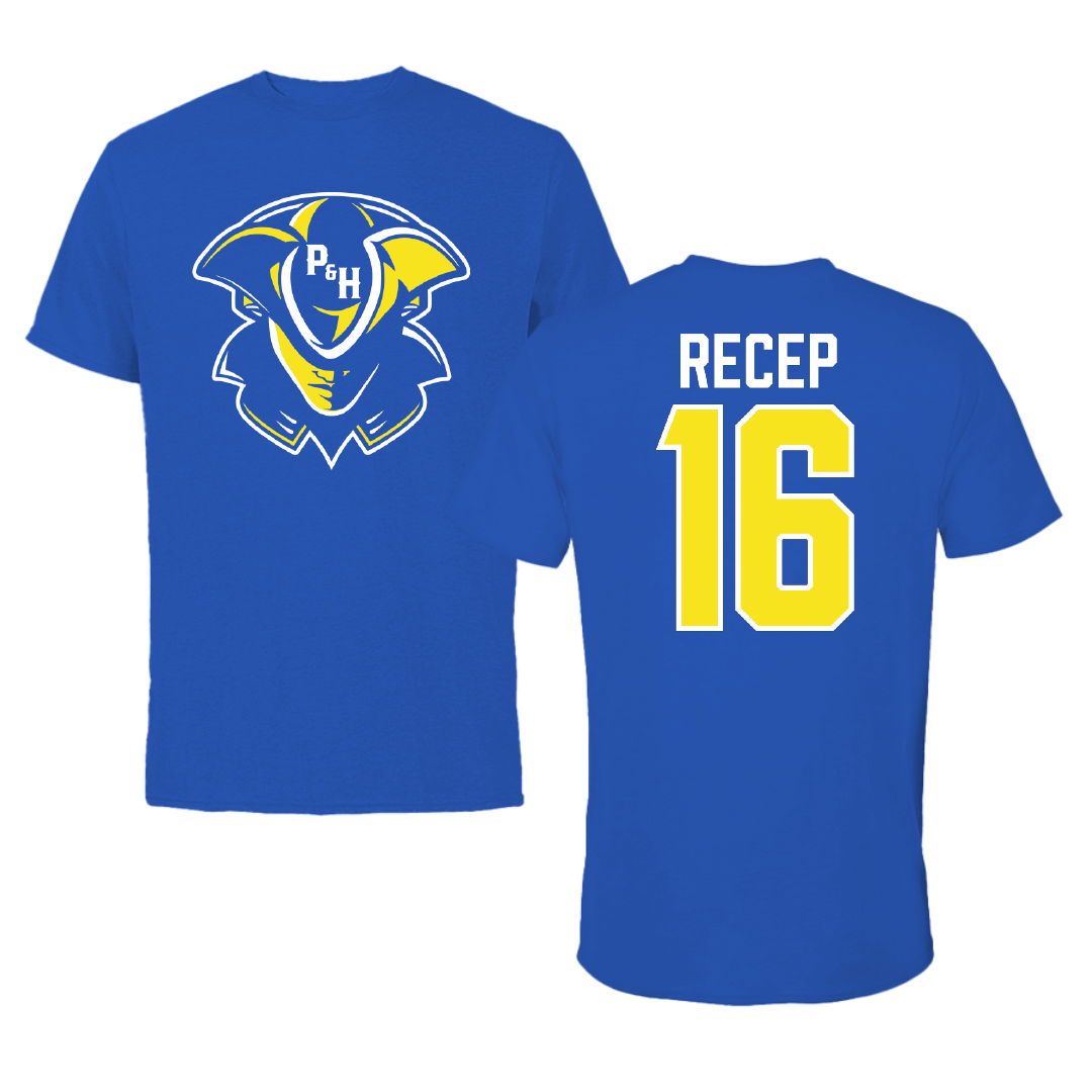 Patrick & Henry Community College Soccer Blue Performance Tee - #16 Emre Recep