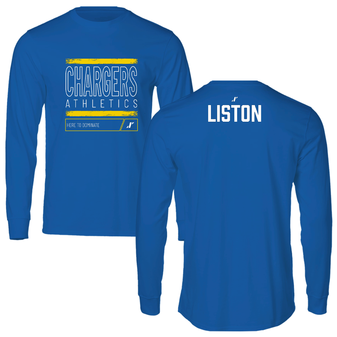 Edison State Community College Baseball Blue Dominate Long Sleeve - Parker Liston