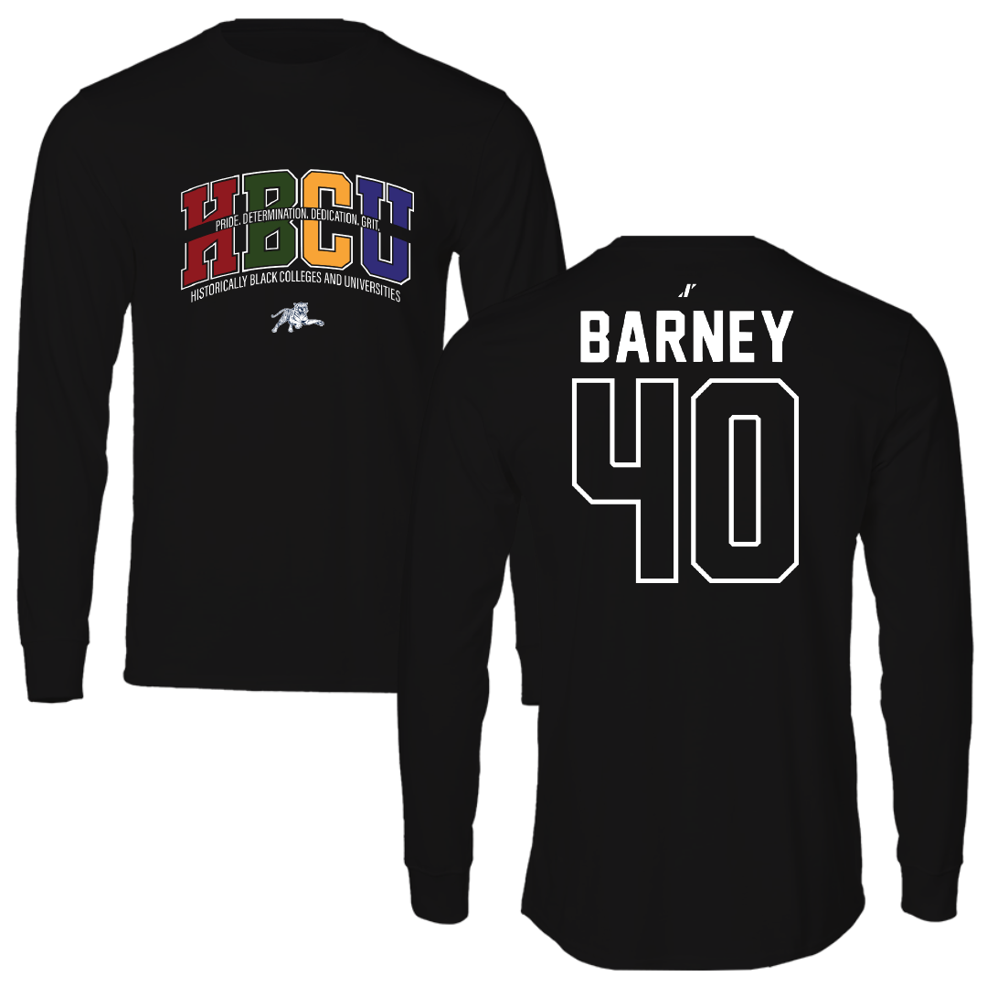 Jackson State University Football Black HBCU Long Sleeve - #40 Braxton Barney