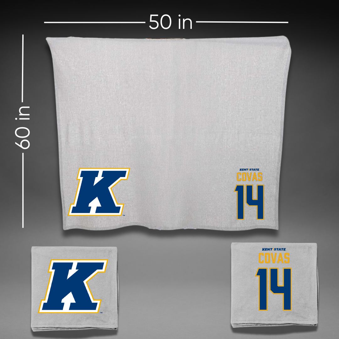 Kent State University Baseball Gray Blanket - #14 Alejandro Covas