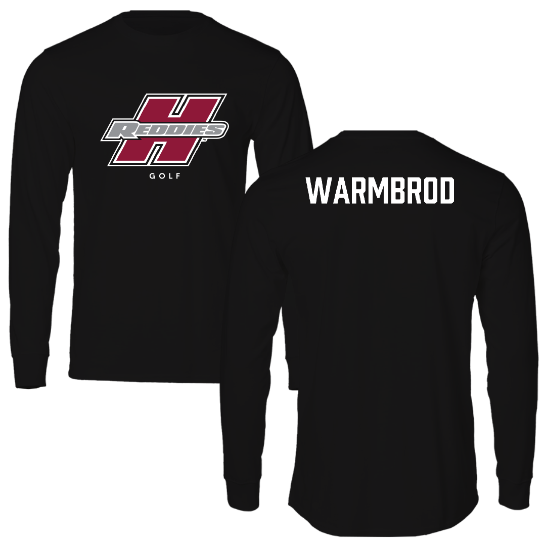 Henderson State University Golf (M) Black Performance Long Sleeve - Drew Warmbrod
